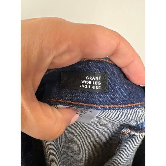 NEW Veronica Beard Grant Wide Leg High-Rise Cropped Denim Jeans Blue Size: 29 - Picture 6 of 8